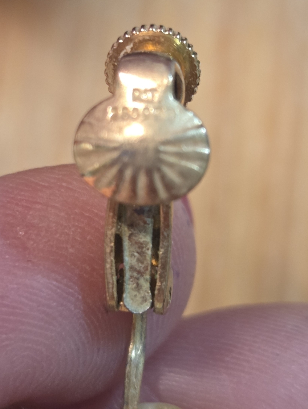 Vintage Vendome By Coro Cluster Bead Clip-On Earrings in White, Gold & Amber - Picture 5 of 7